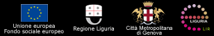 Loghi istituzionali: Unione Europea, Regione Liguria, Provincia di Genova, Strategie Regionali per l'ICT